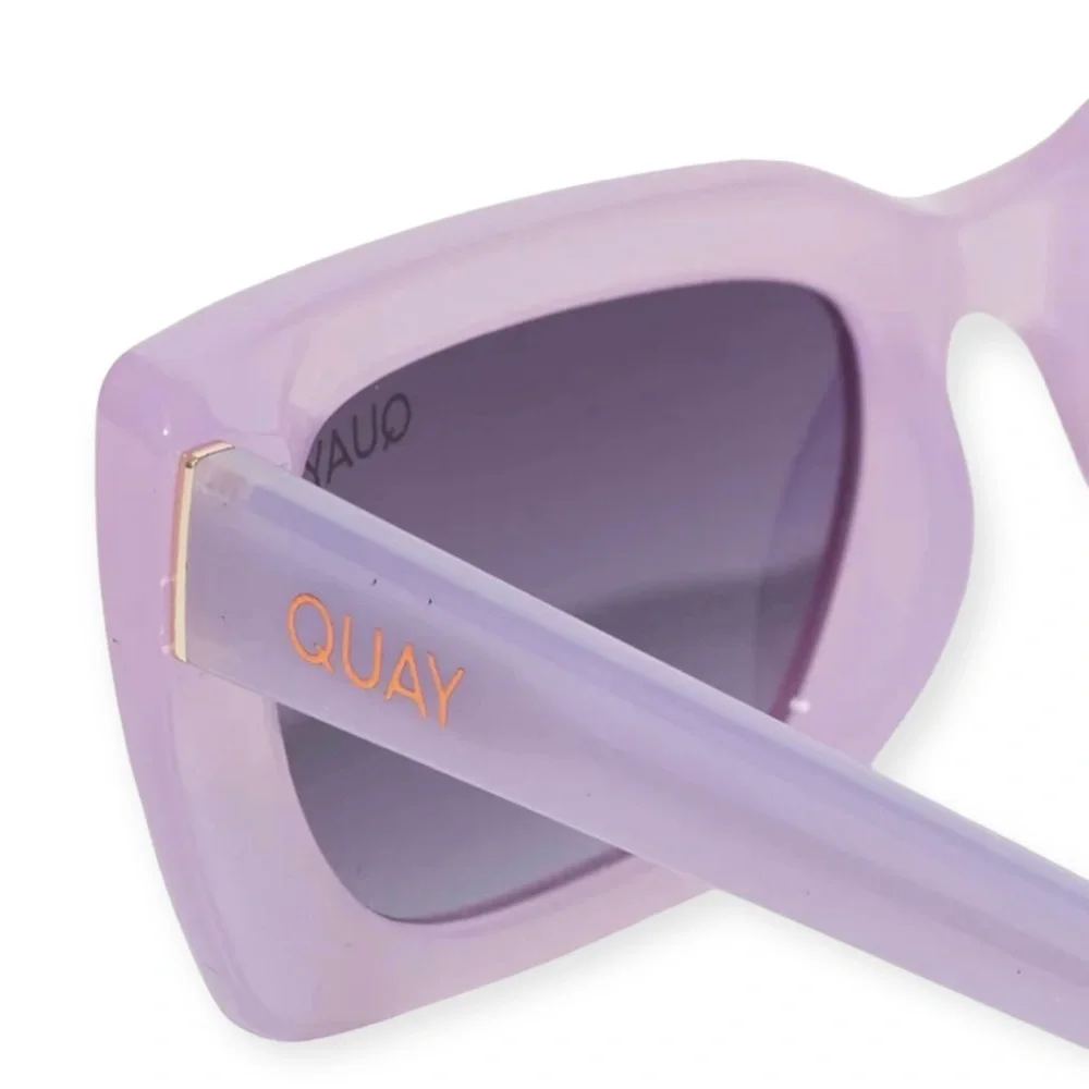 QUAY The DL Sunglasses Purple Frame Grey Lenses Retro Unisex NWT